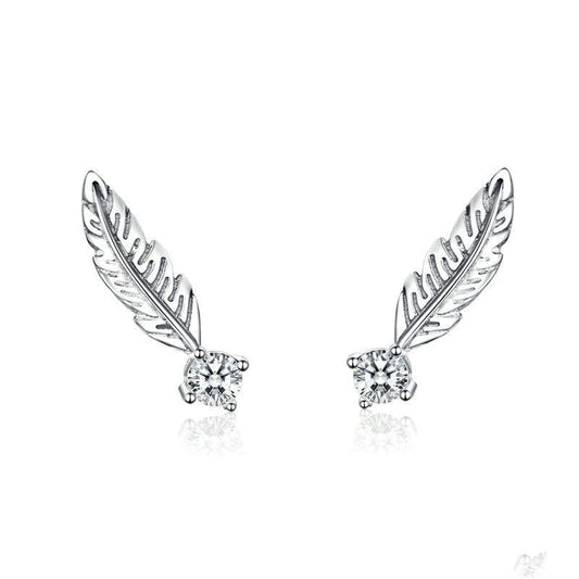 White Feather Studs